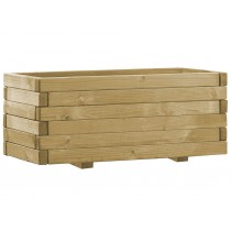 fila rectangular de madera Planter